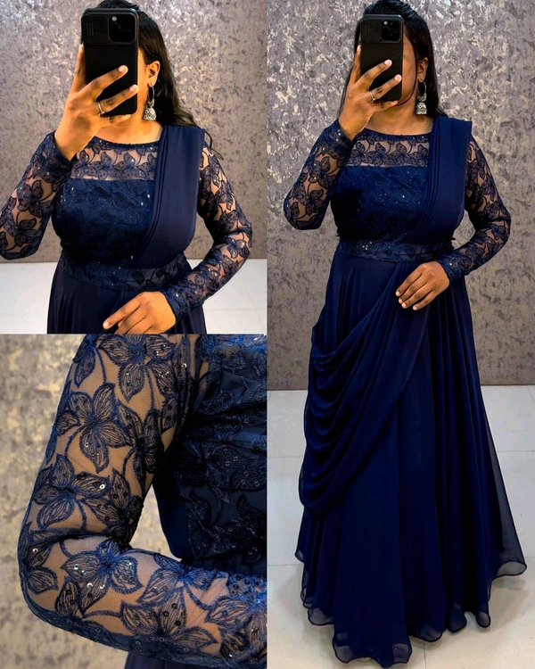 Budget friendly Party Gown + Belt + Dupata😍
 - Siren, S