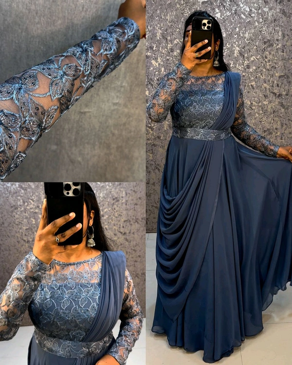 Budget friendly Party Gown + Belt + Dupata😍
 - Siren, S