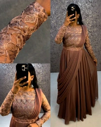 Budget friendly Party Gown + Belt + Dupata😍
 - Siren, S