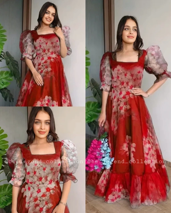 Attractive Gown for Women - Red, M