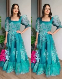 Attractive Gown for Women - Green, 2XL