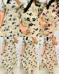 Launching Designer Co-Ords set in *Aline kurti pattern paired with Ankle length pant  - Red, M