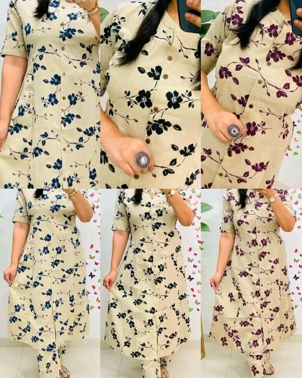 Launching Designer Co-Ords set in *Aline kurti pattern paired with Ankle length pant  - Red, M