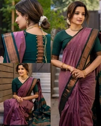 Trendy Premium Saree - Free Size, Orange