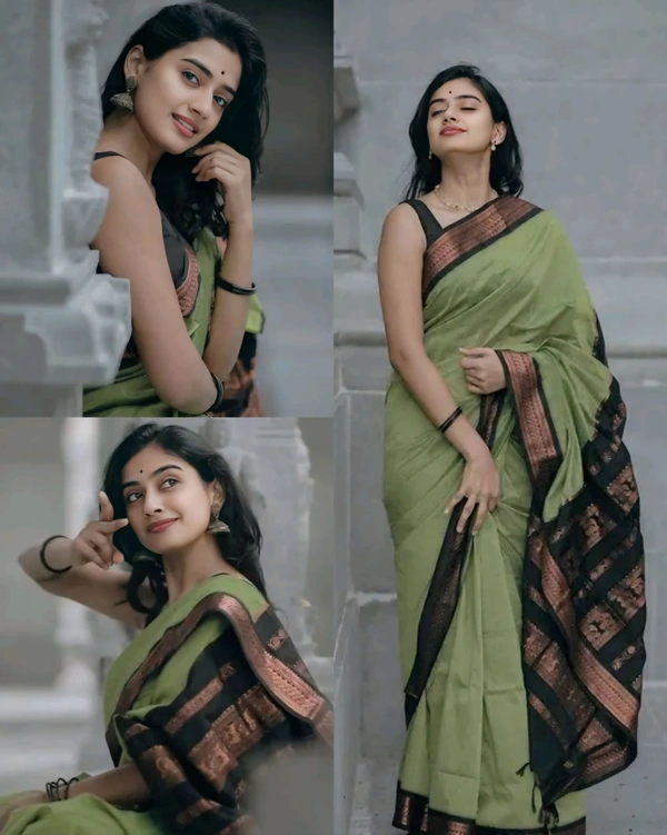 Trendy Premium Saree - Free Size, Orange
