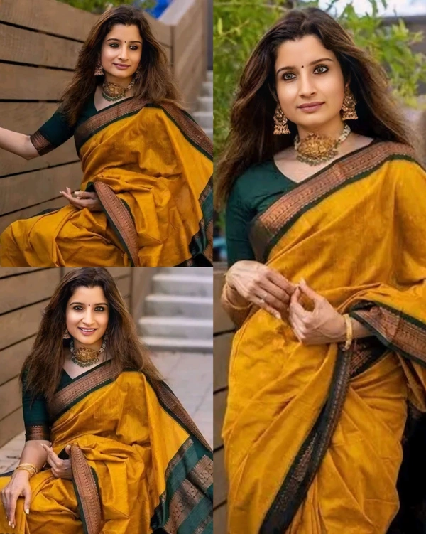 Trendy Premium Saree - Free Size, Yellow