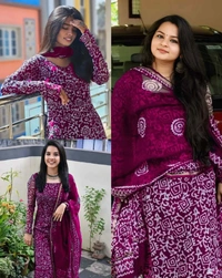 Luxurious kurta Set  - Navy Blue, M