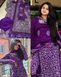 Luxurious kurta Set  - Navy Blue, M
