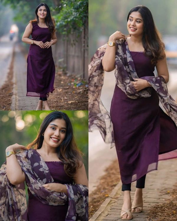 Elegance with Modern Kurti With Dupatta - M