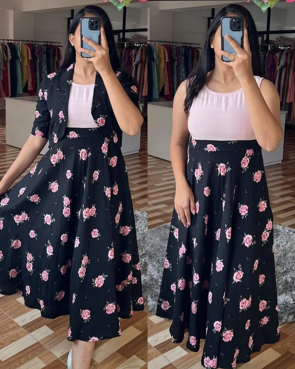 Perfect Dayout Outfit - Black & Rose, S