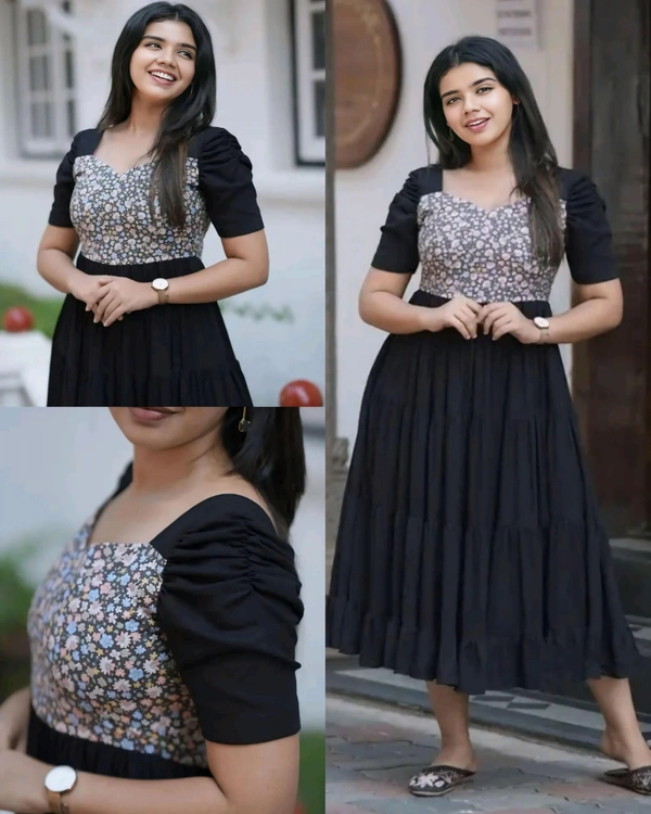 choli flower Dress - L