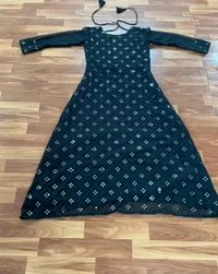 NEW STYLISH GEORGETTE WITH SEQUANCE WORK  - S, White