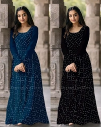 NEW STYLISH GEORGETTE WITH SEQUANCE WORK  - 3XL, White