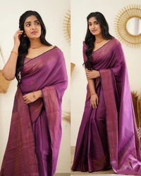Beautiful Kanjeevaram Silk Jacquard Saree With Rich Pallu - Green, Free Size