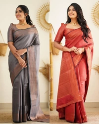 Beautiful Kanjeevaram Silk Jacquard Saree With Rich Pallu - Green, Free Size