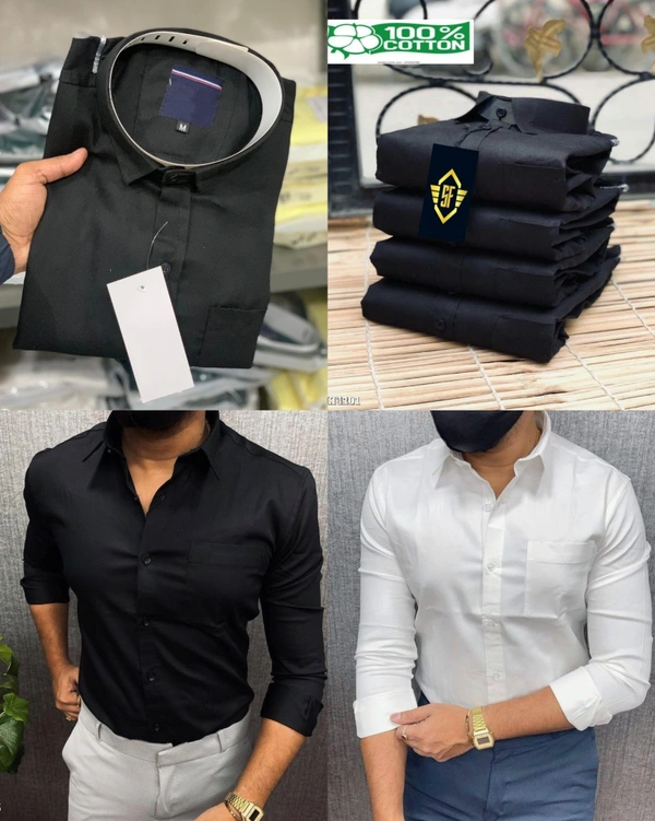 Trending Men's Wear Plain Stylish Shirts - Wine, M