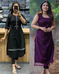 Premium cotton Summer Kurti - Purple, 3XL