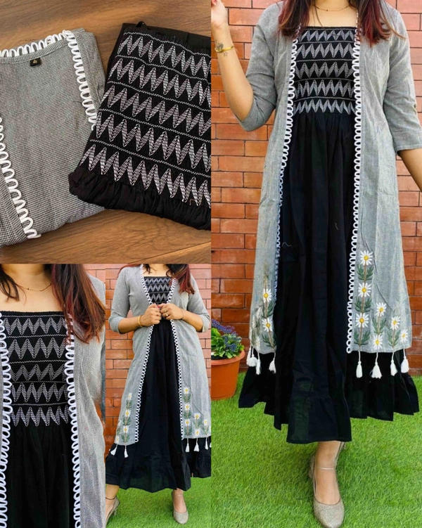 Premium Beautiful Kurta With Shurg Set - XL