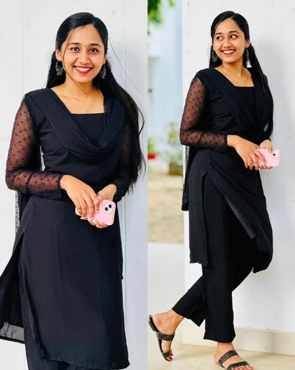 Beautiful Women Kurta Sets - Black, M