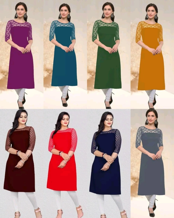 Daily Wear Kurti - Red, XL