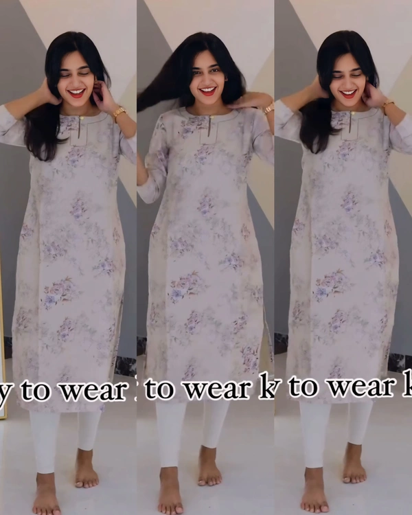 Fashionable Kurtis - Grey, 2XL