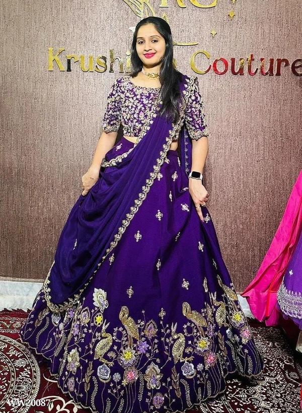 Beautifully Full Stitched Embroidered Designer Lahenga Choli For Marriage/Festive Season    - XL
