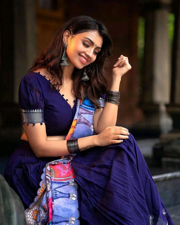 Blue Ready To Wear Lehenga - M
