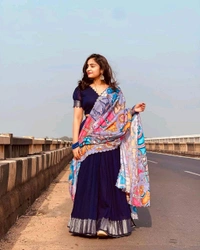 Blue Ready To Wear Lehenga - XL