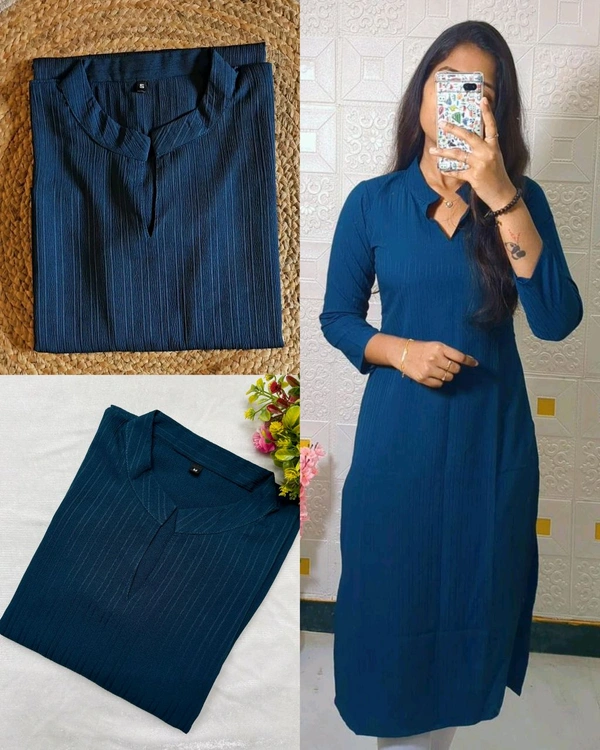 Popcorn kurti - Navy Blue, 3XL