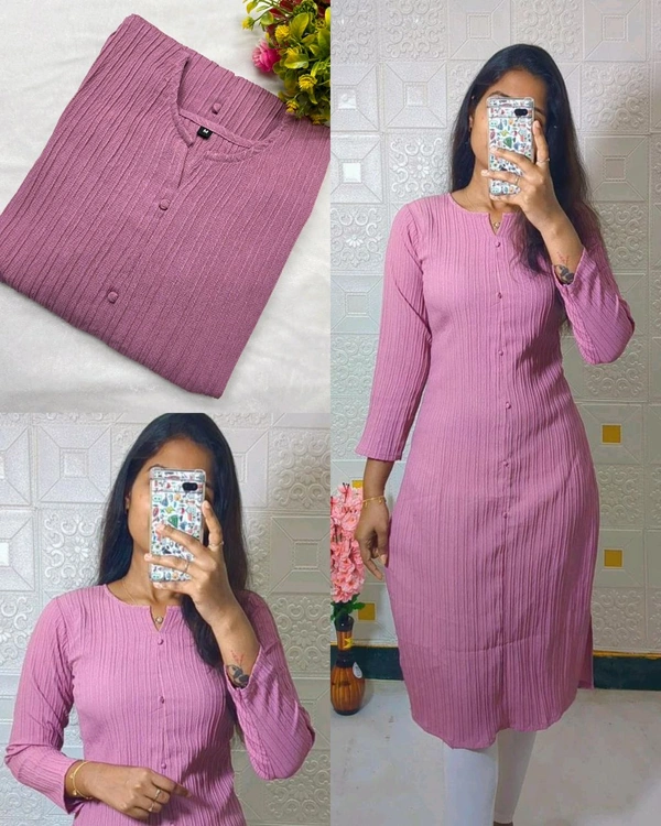 Popcorn kurti - Pink, M