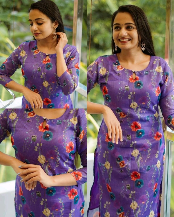 Stylish Kurtis - L, Electric Violet
