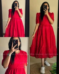 PREMIUM HEAVY cotton Gown - Blue, M