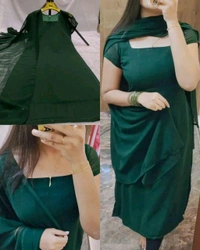 TRENDING SUMMER COLLECTION KURTI+DUPATTA - M, Pink