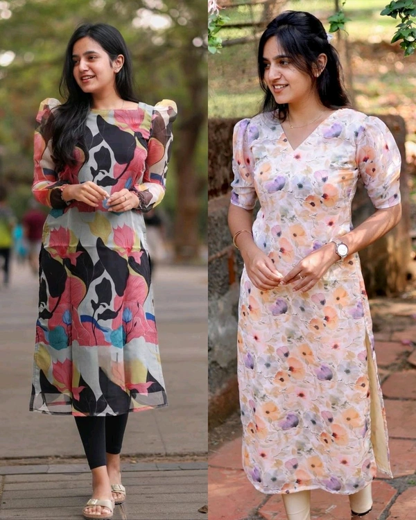 ELEGANT KURTI - White, 2XL