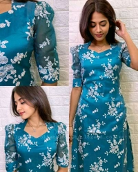 Stylish Kurtis WITH COLOURS - Purple, S