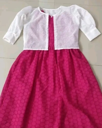 Attractive Cotton Gown for Women With Koti - Red, XL