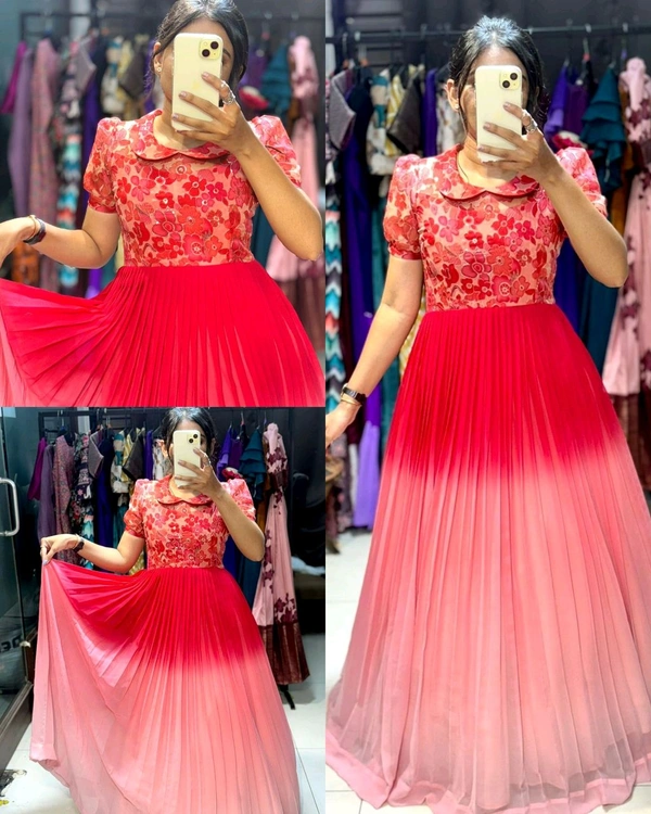 New Launching Beautifully Designer Kalamkari Print & Diamond Work Gown - L