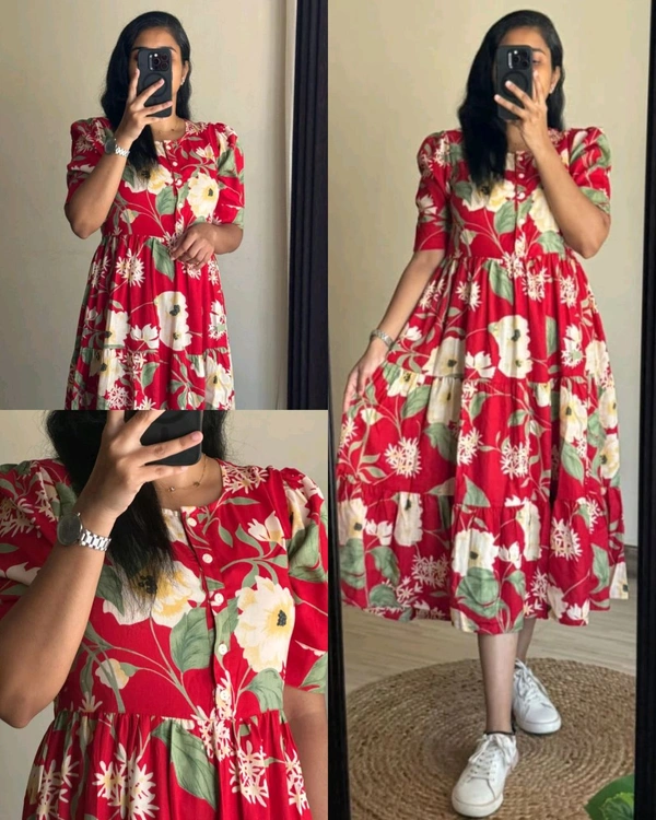 Summer New Beautiful printed Gown dress - XL
