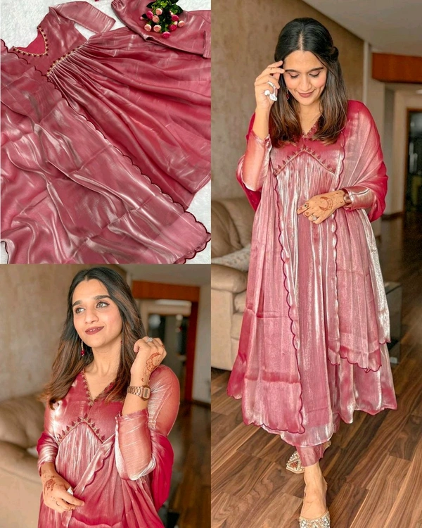 Premium FANCY EMBROIDERY WORK GOWN - BOTTOM WITH DUPATTA 👍 - 2XL
