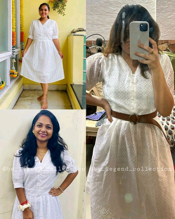 WOMEN COTTON CHICKEN MIDI  - L
