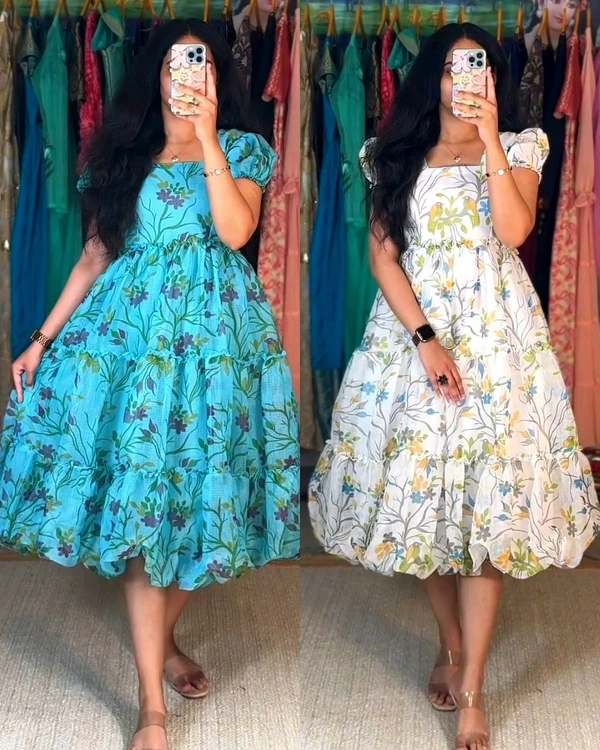 New Stylish Kota Frock - Boston Blue, 3XL
