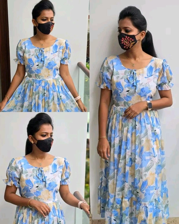 Maxi Gown for Women - Blue, XL
