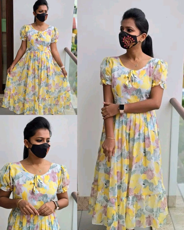 Maxi Gown for Women - Yellow, 2XL
