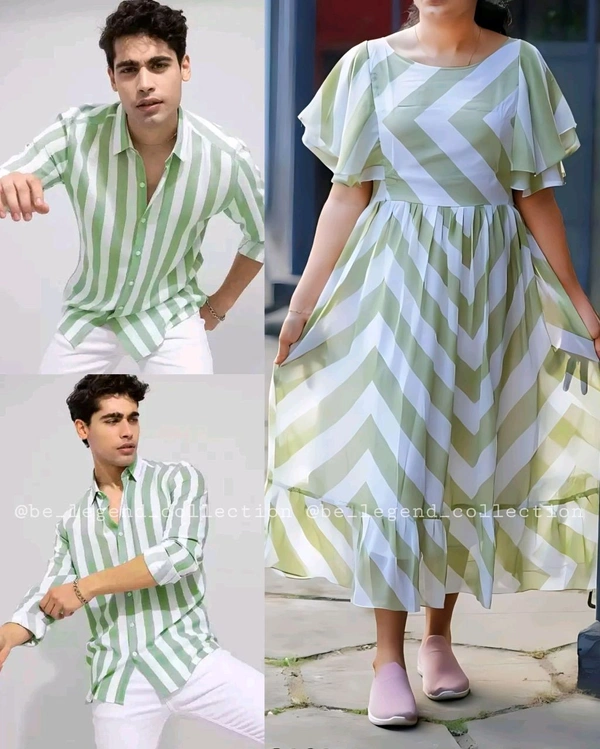 Trendy Couple Set - Sky Blue, Men - 2XL / Women - 3XL