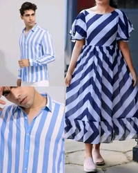 Trendy Couple Set - Sky Blue, Men - 2XL / Women - 3XL