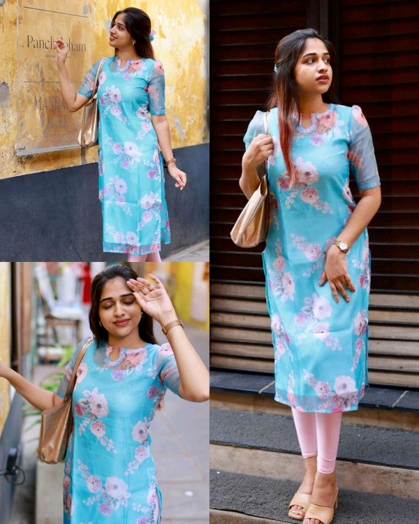 Trendy Kurti - Blue, S
