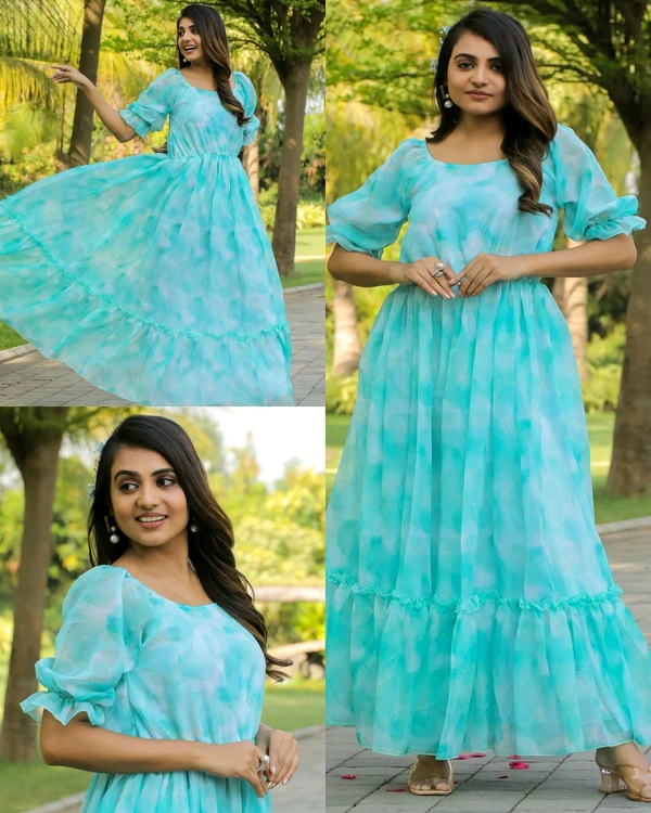 Premium gown for women party wear - 2XL, Blue
