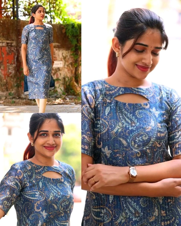 New Chanderi Cotton Kurti - 2XL