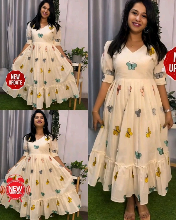 Stylish Butterfly Gown - 2XL