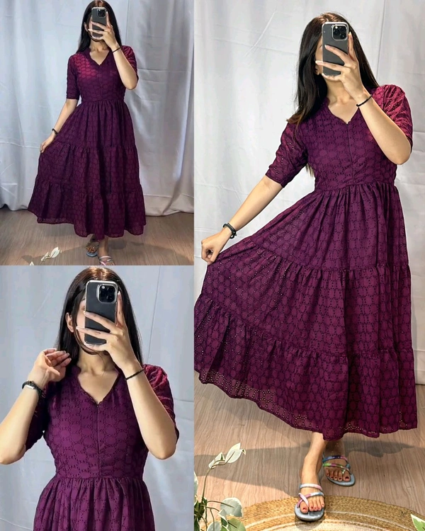 Elegance Summer Hakoba Maxi - L, Wine
